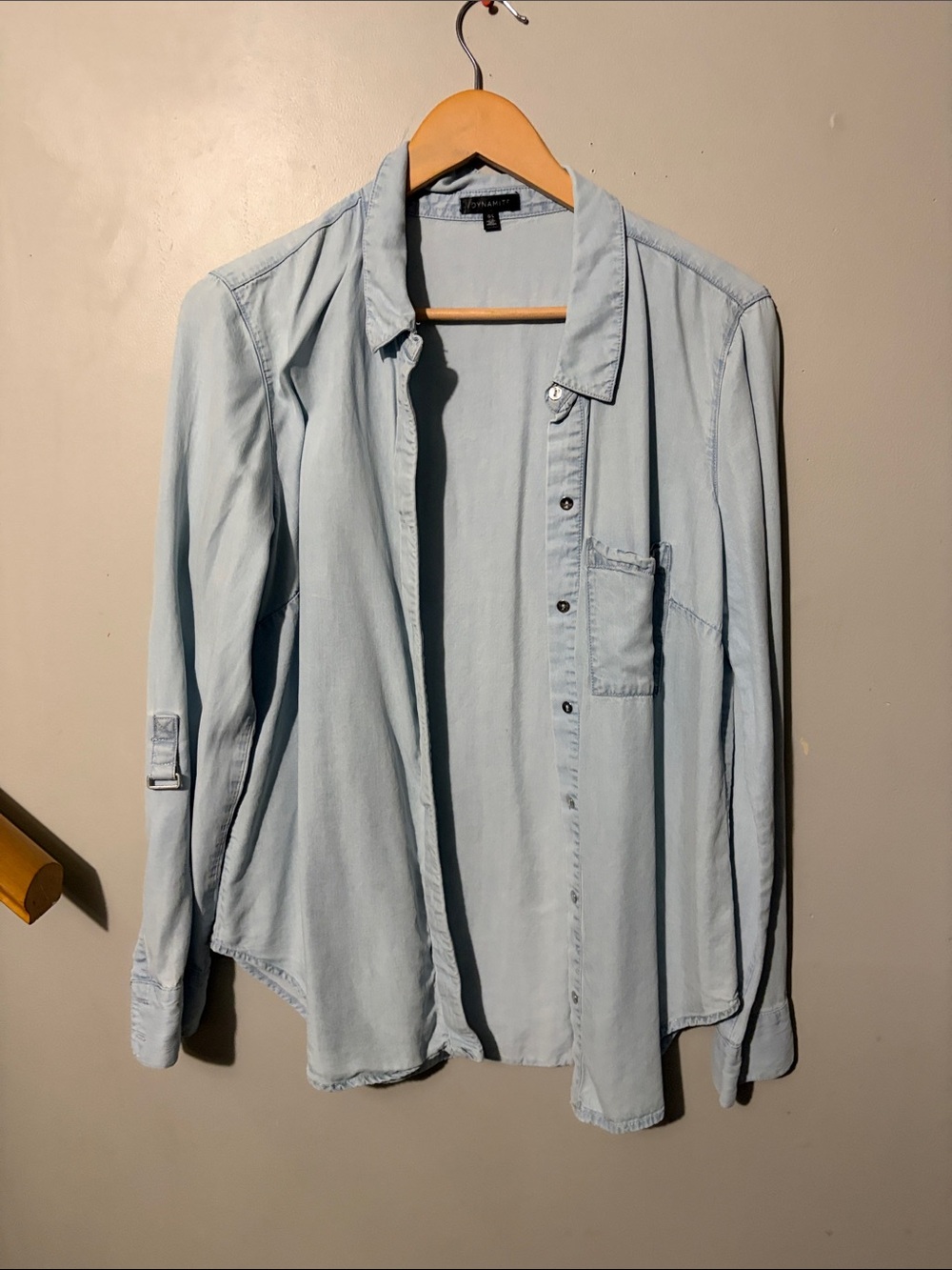 Dynamite Light Blue Casual Button-Down Shirt